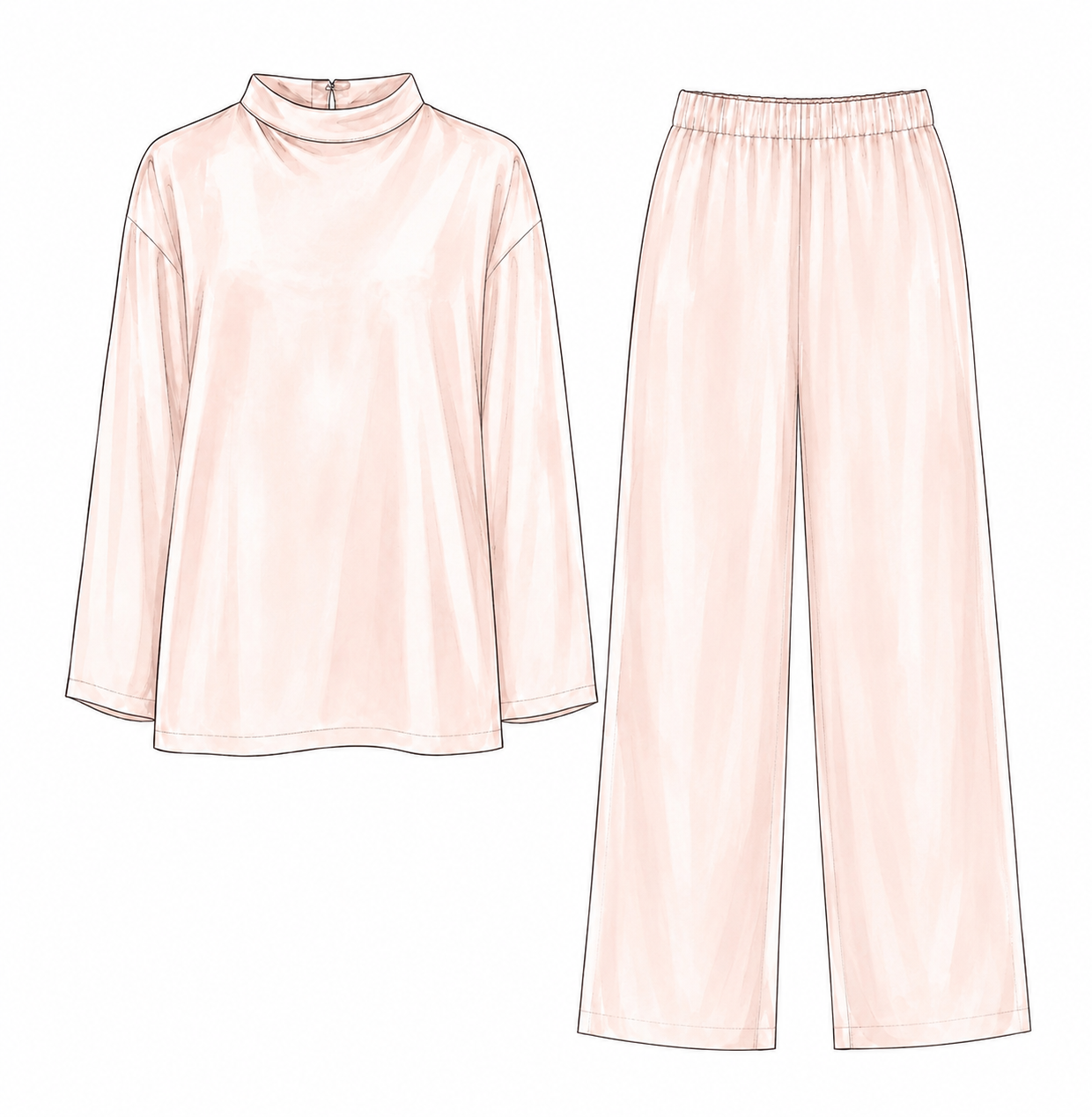 Satin set ROSE