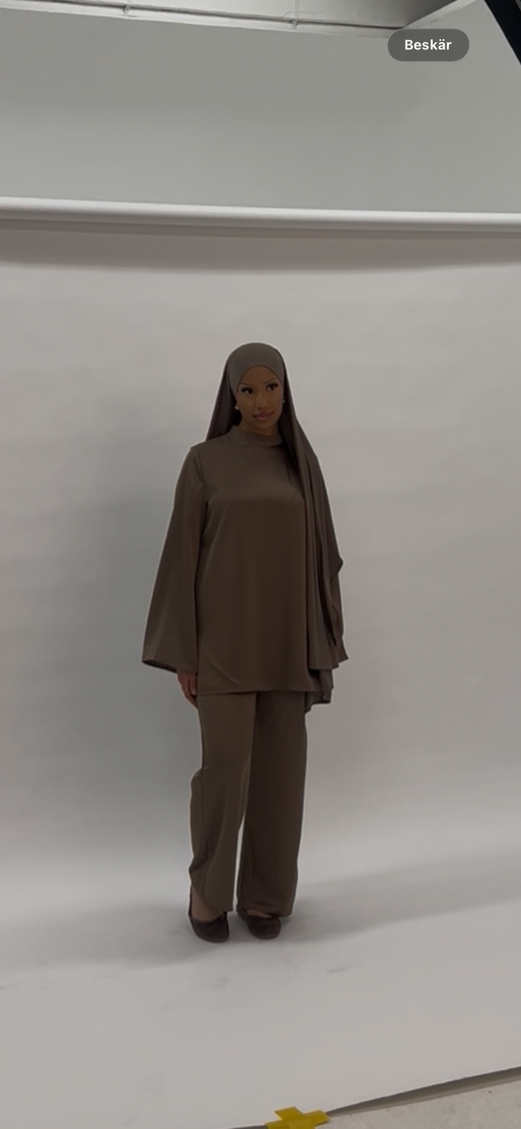 Satin set BRONZE BROWN