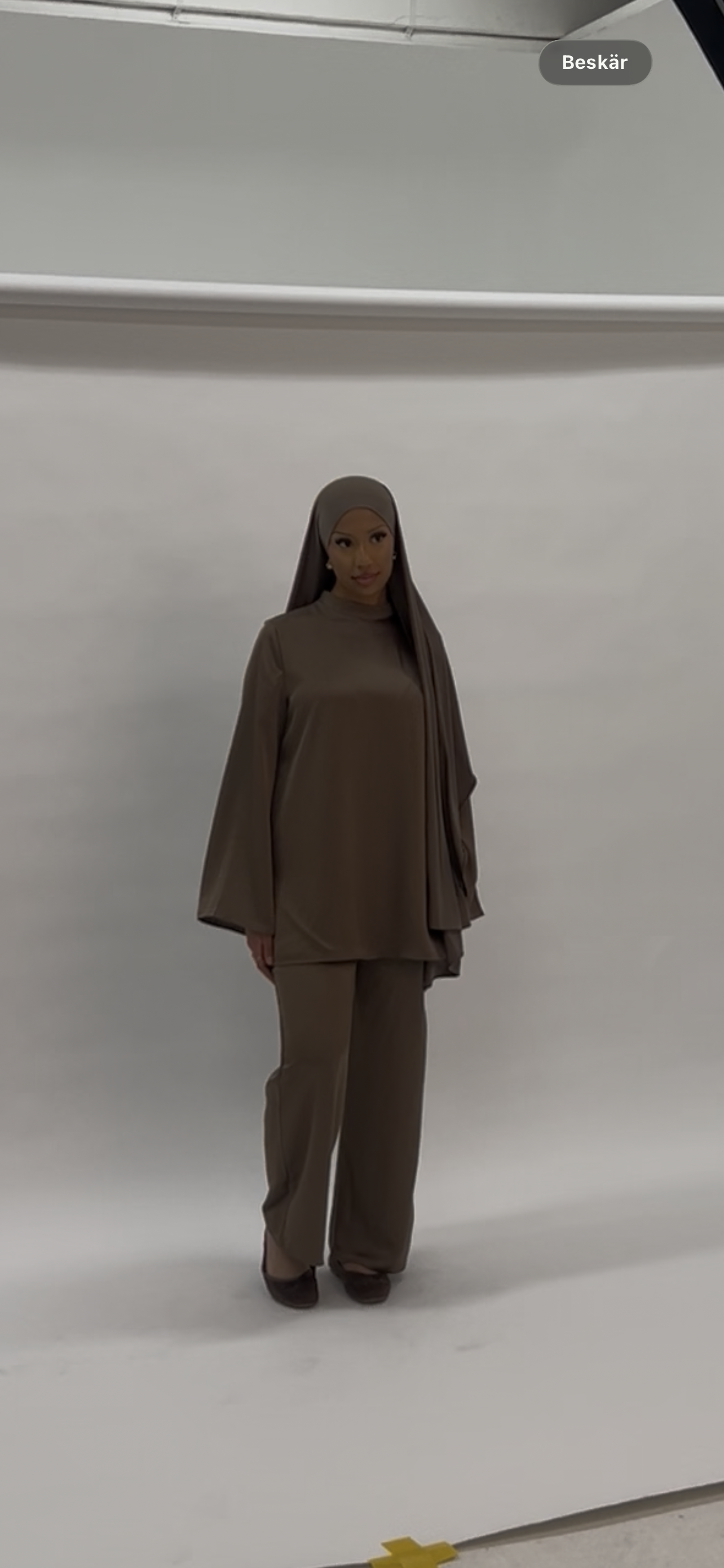 Satin set BRONZE BROWN