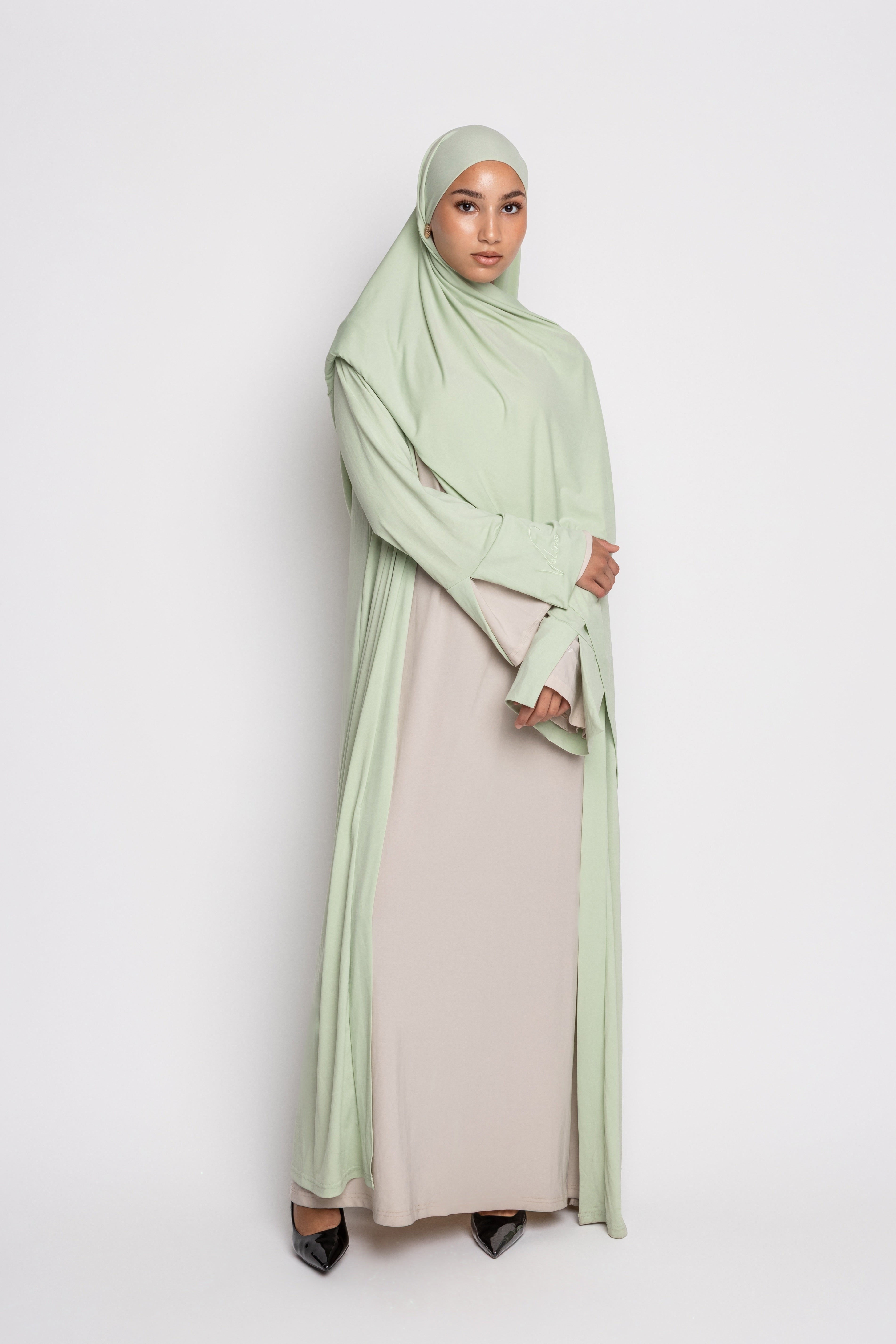 Misty Green OPEN ABAYA