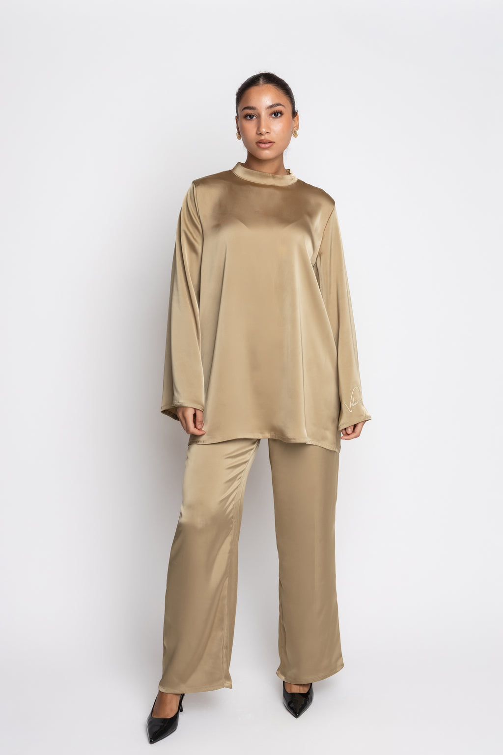 Satin set OLIVE