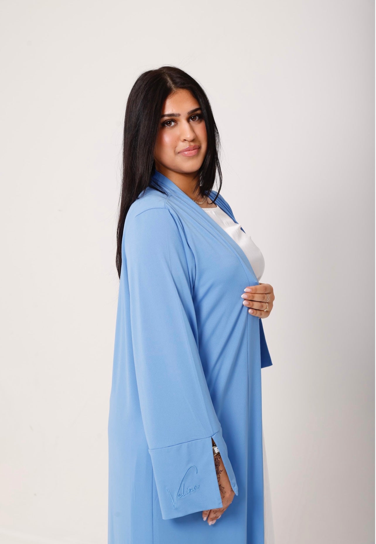 Open Abaya Sky blue