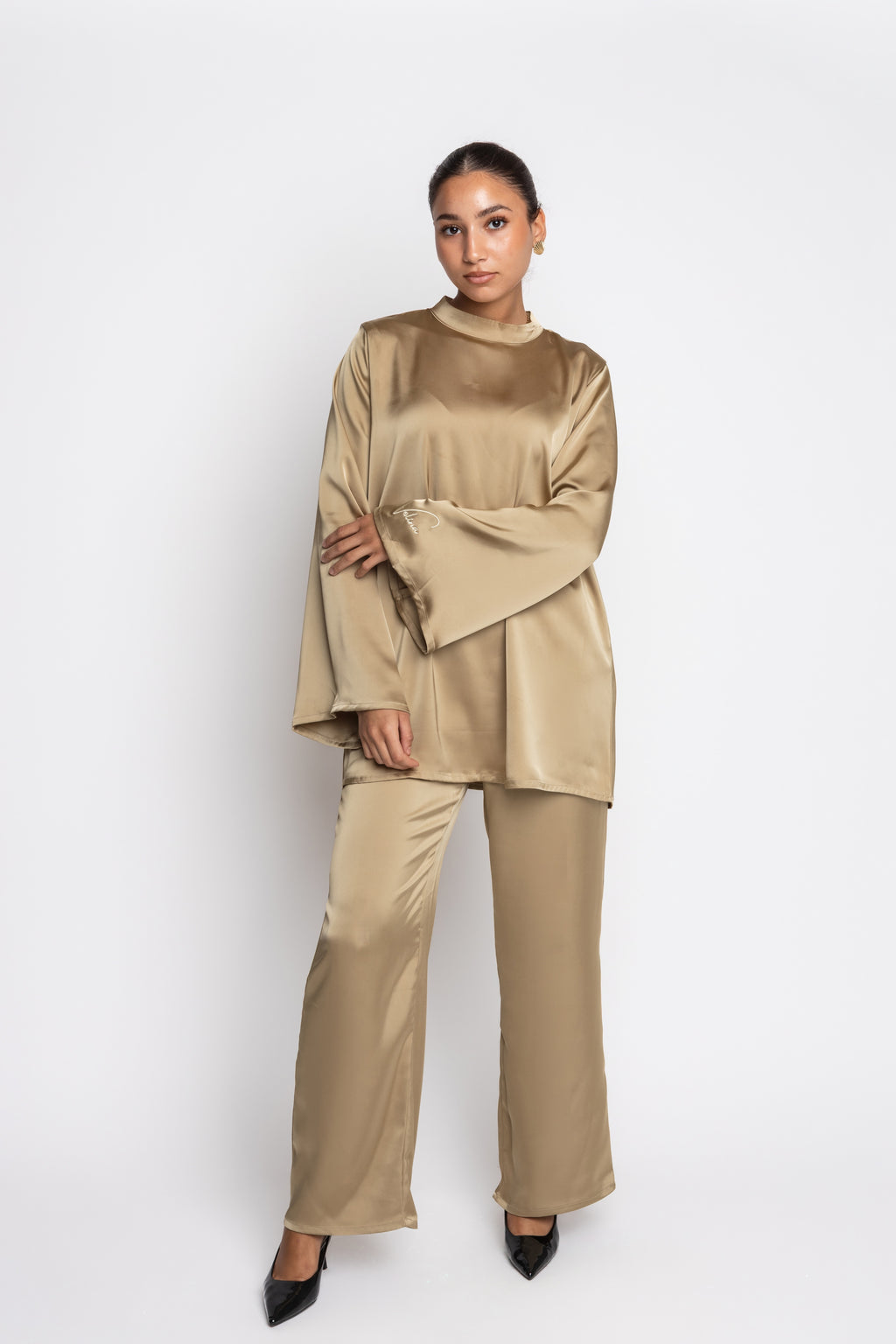 Satin set OLIVE