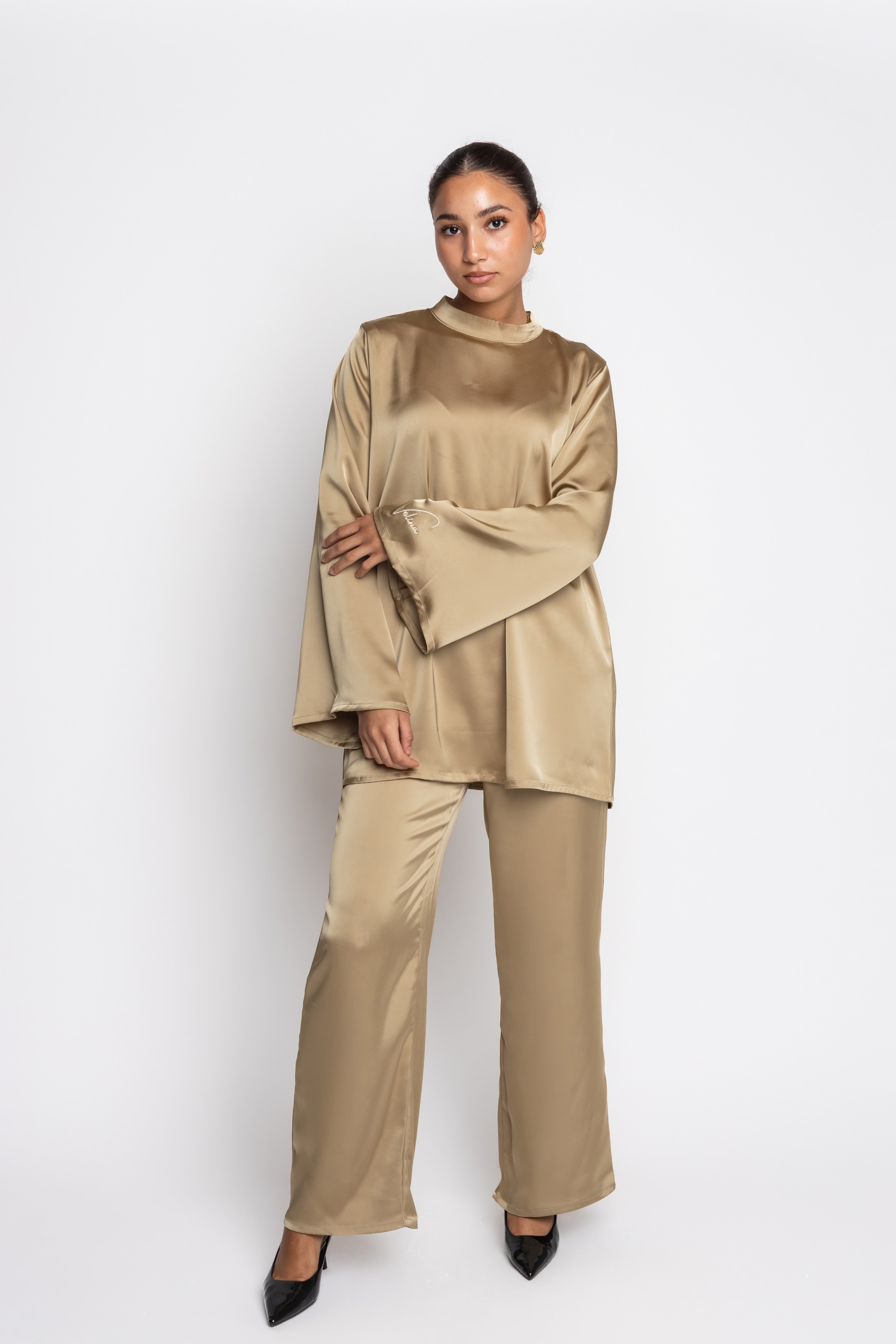 Satin set OLIVE