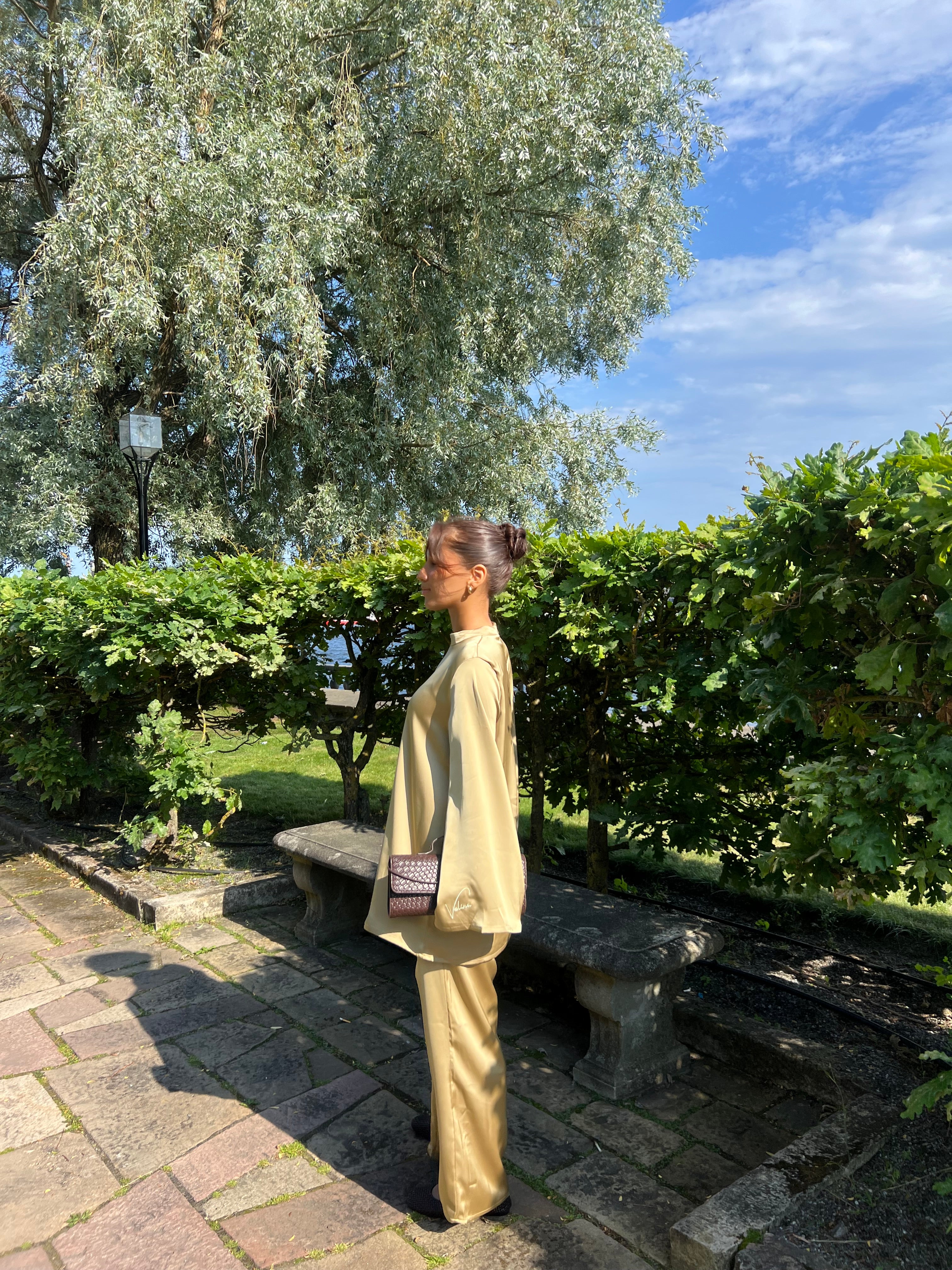 Satin set OLIVE