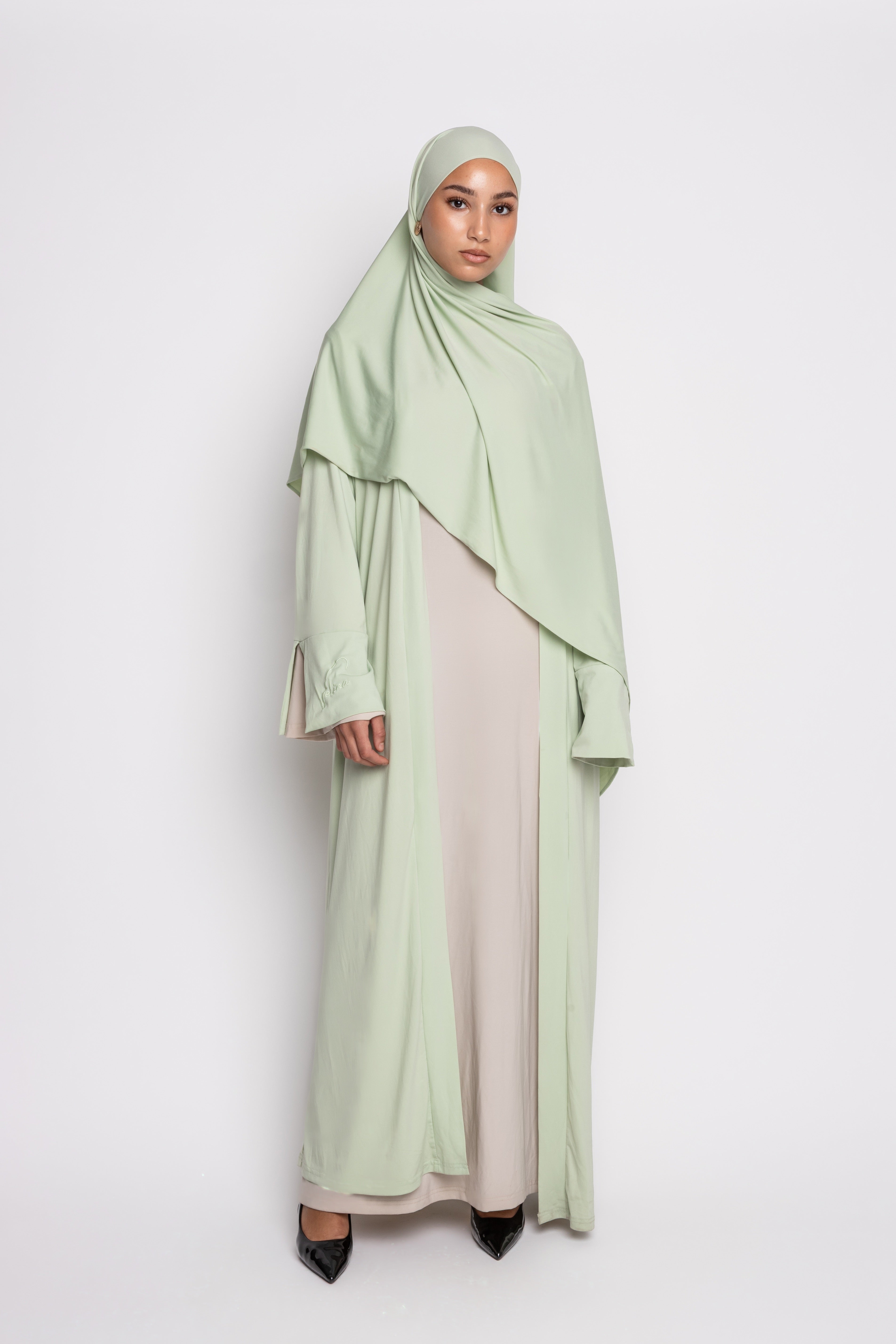 Misty Green OPEN ABAYA