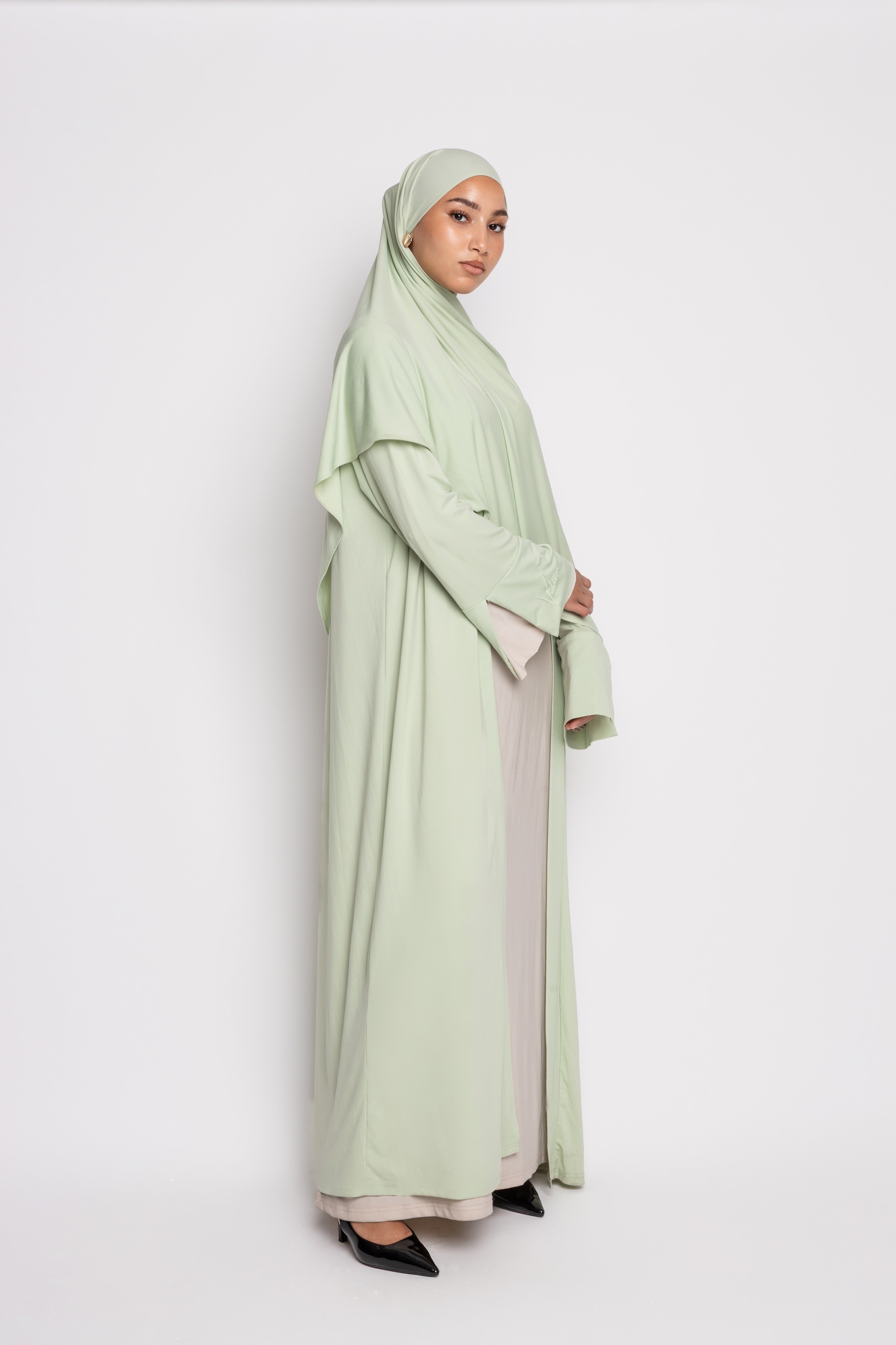 Misty Green OPEN ABAYA
