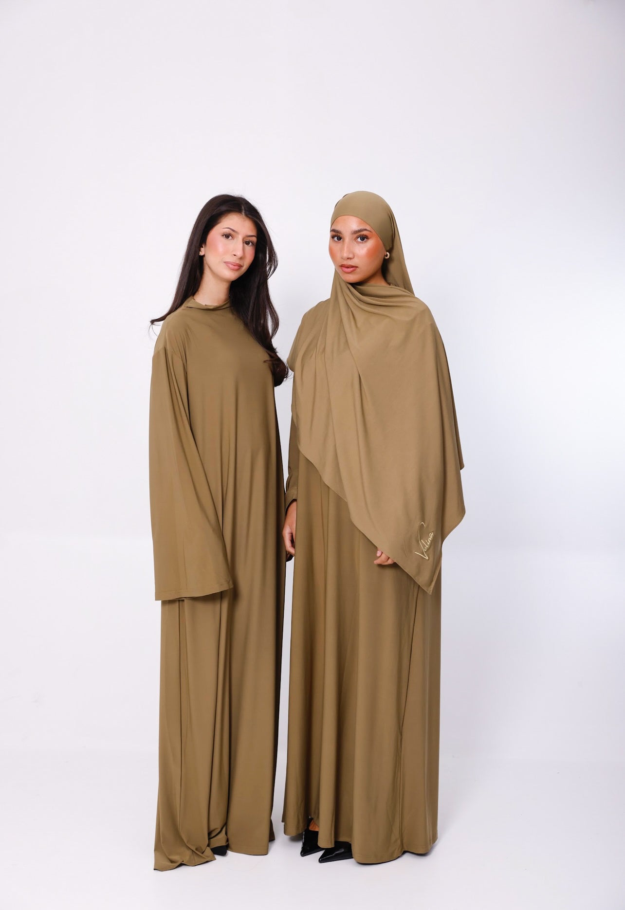 Olive High Neck Abaya