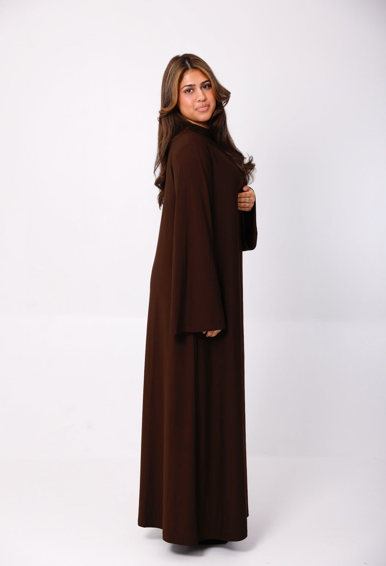 Cocoa High Neck Abaya
