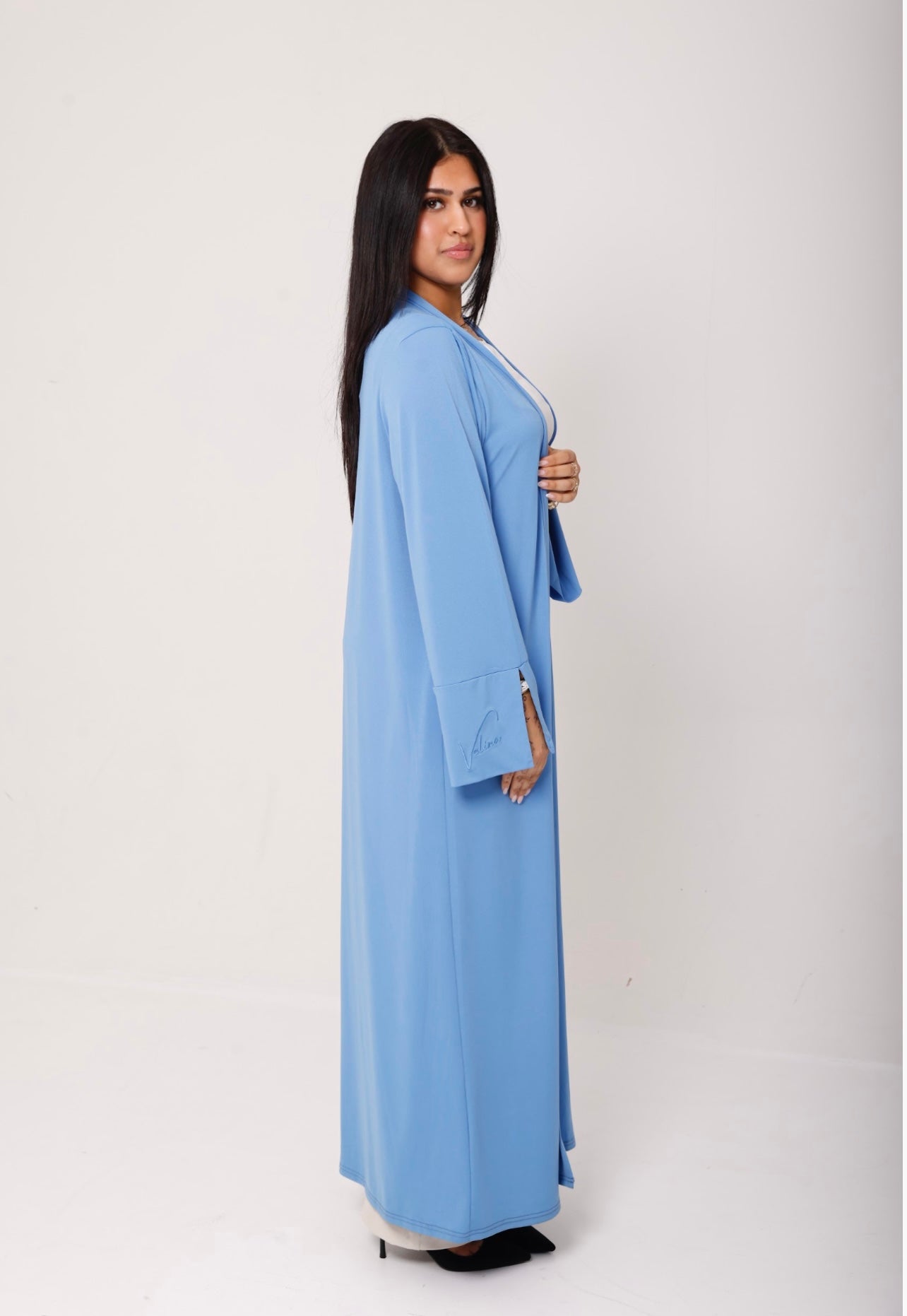 Open Abaya Sky blue