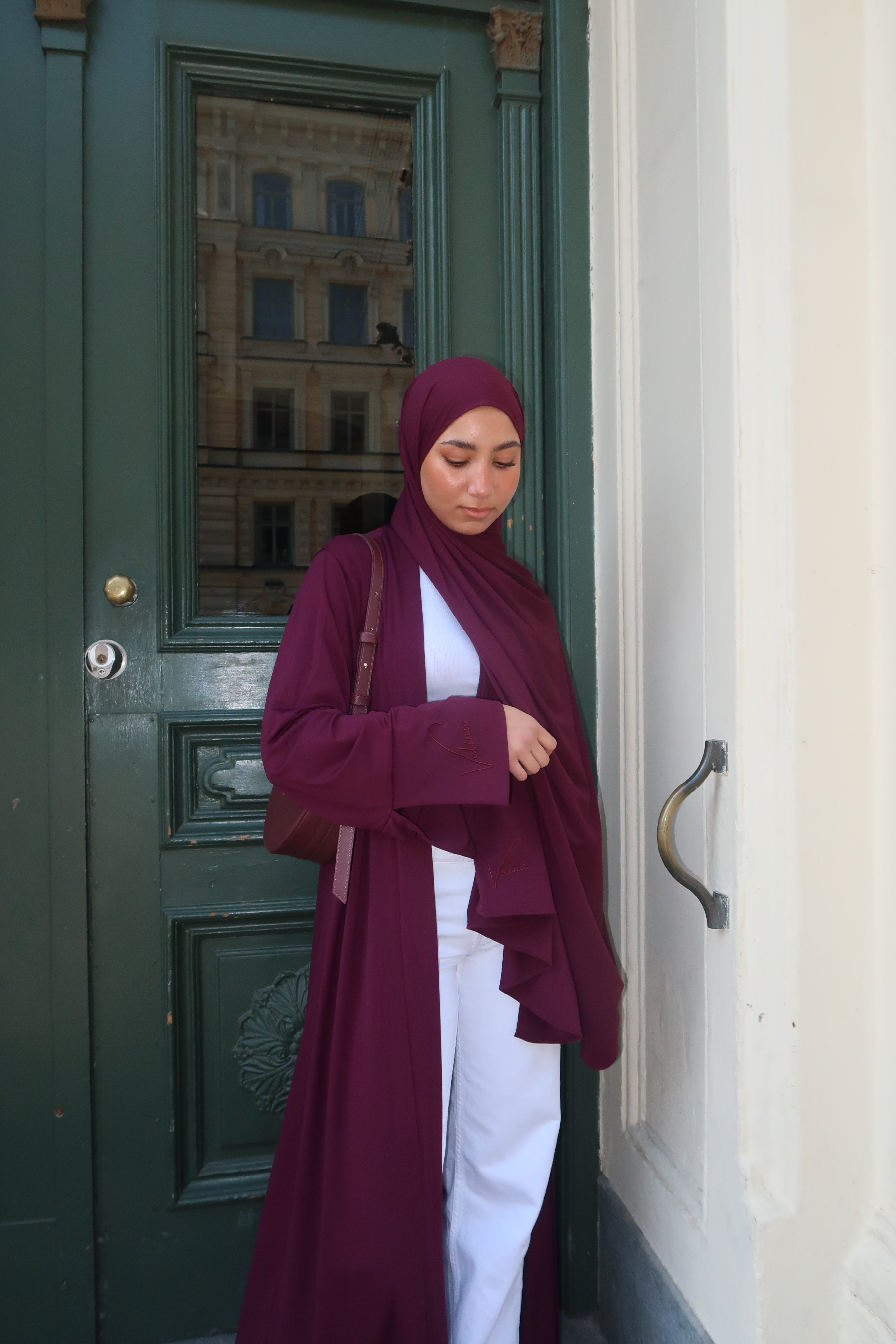 Soft burgundy Premium Jersey Hijab